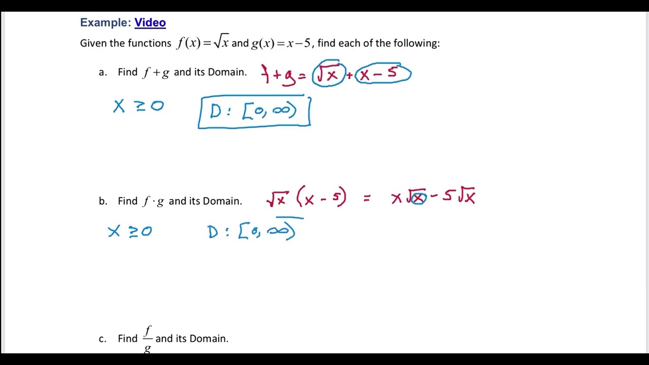 Domain of Functions