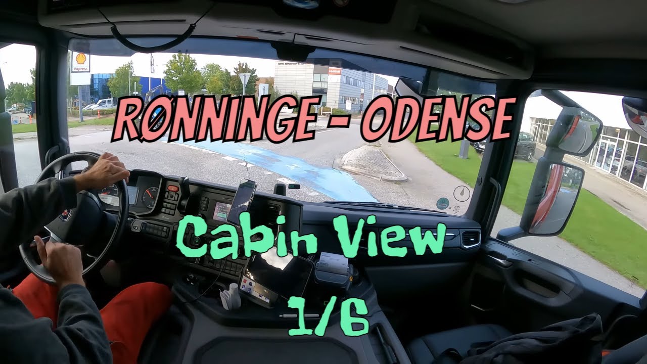 R&oslash;nninge-Odense - Cabin View Driving Scania P410 Car Carrier - TDOC 30-08-2021 #1/6