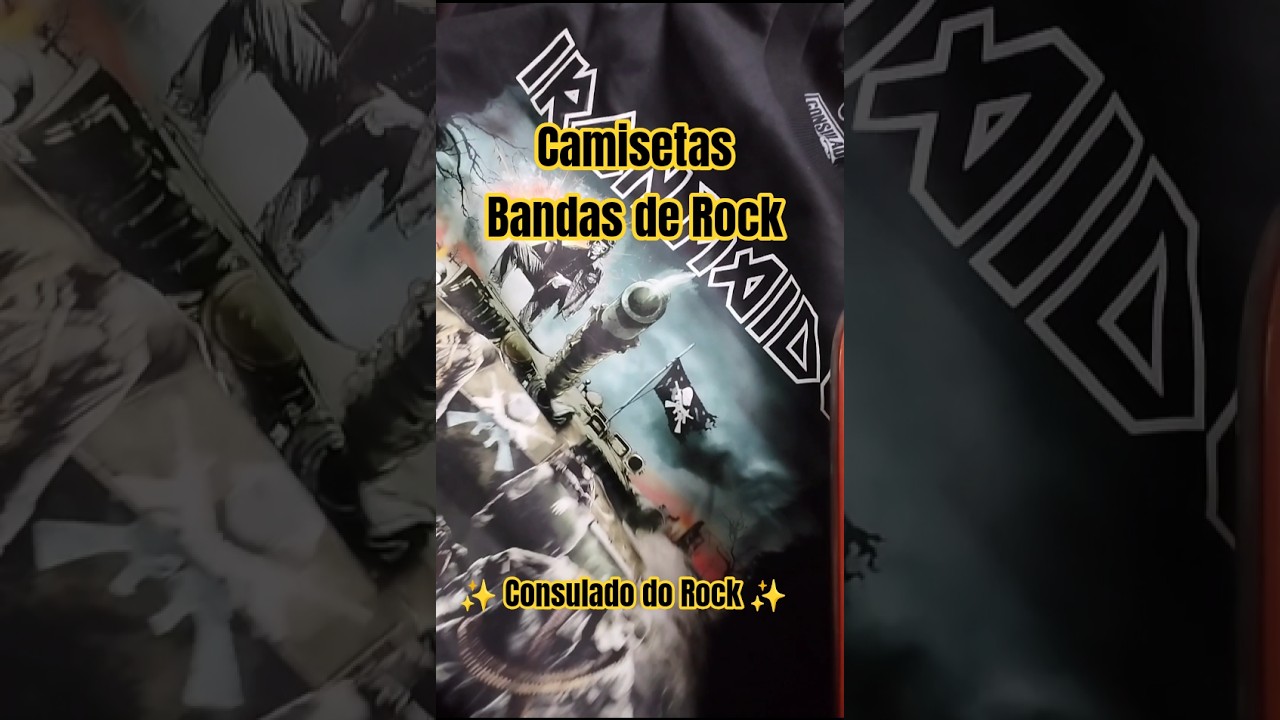 Camisetas de Rock 🤟🏻✨ (Consulado do Rock). #shorts #bandasderock #metalmusic