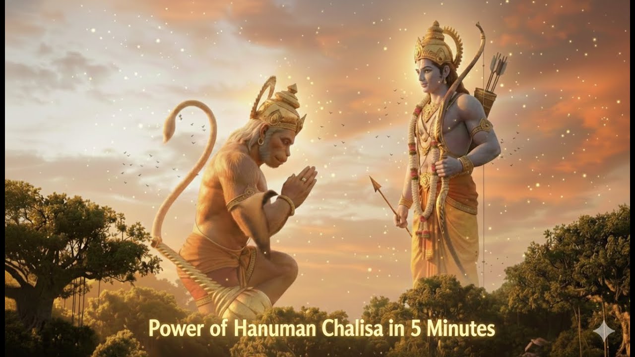 Power of Hanuman Chalisa in 5 Minutes for Divine Protection & Strength.