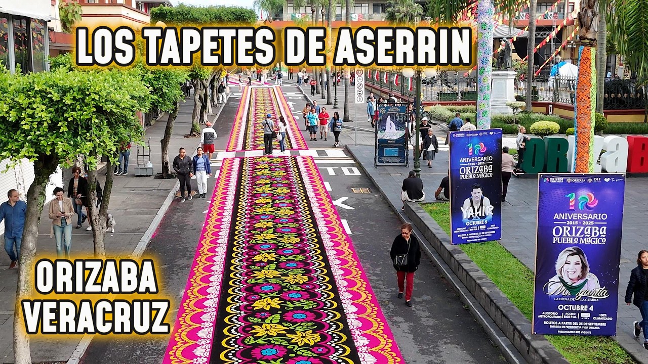 LOS FAMOSOS TAPETES DE ASERRIN EN ORIZABA PUEBLO MAGICO, FIESTAS DE SAN MIGUEL ARCANGEL