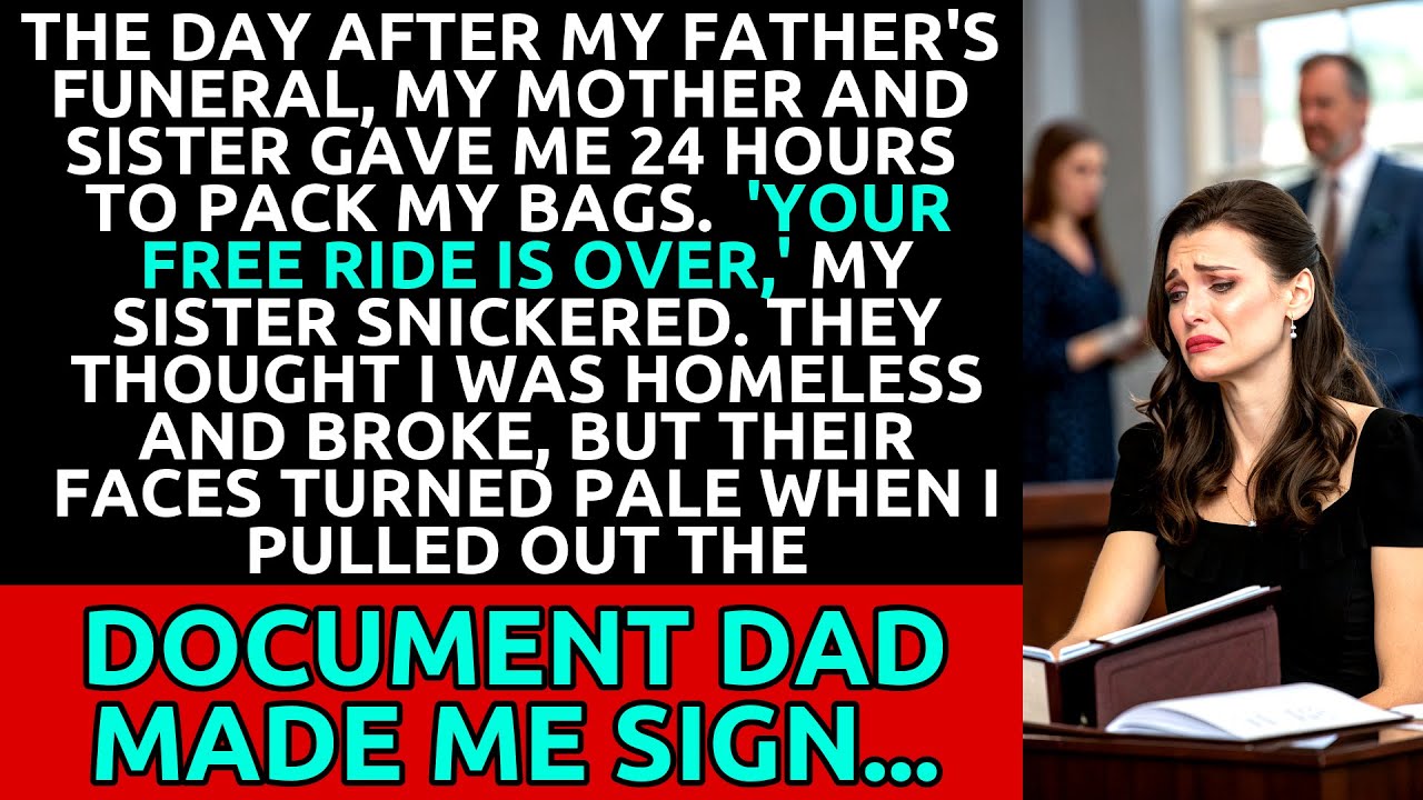 The Day After Dad's Funeral, They Tried to Kick Me Out—Then I Showed Them His Final Wish