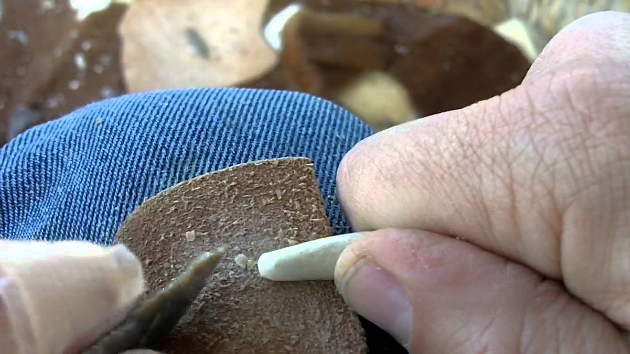 159 - Making a 20 Minute Bifacial Arrowhead Birdpoint with Antler Tine