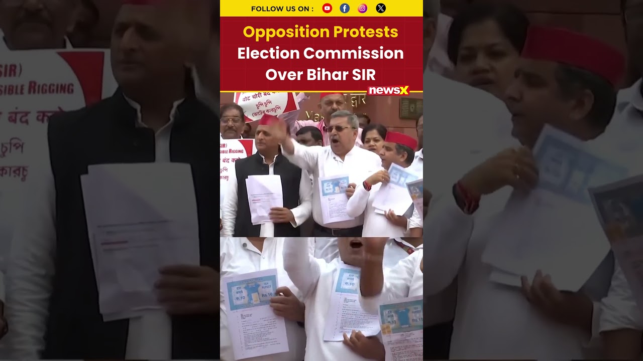 Opposition Protests Outside Parliament Over Bihar SIR Row Against Election Commission | #protest