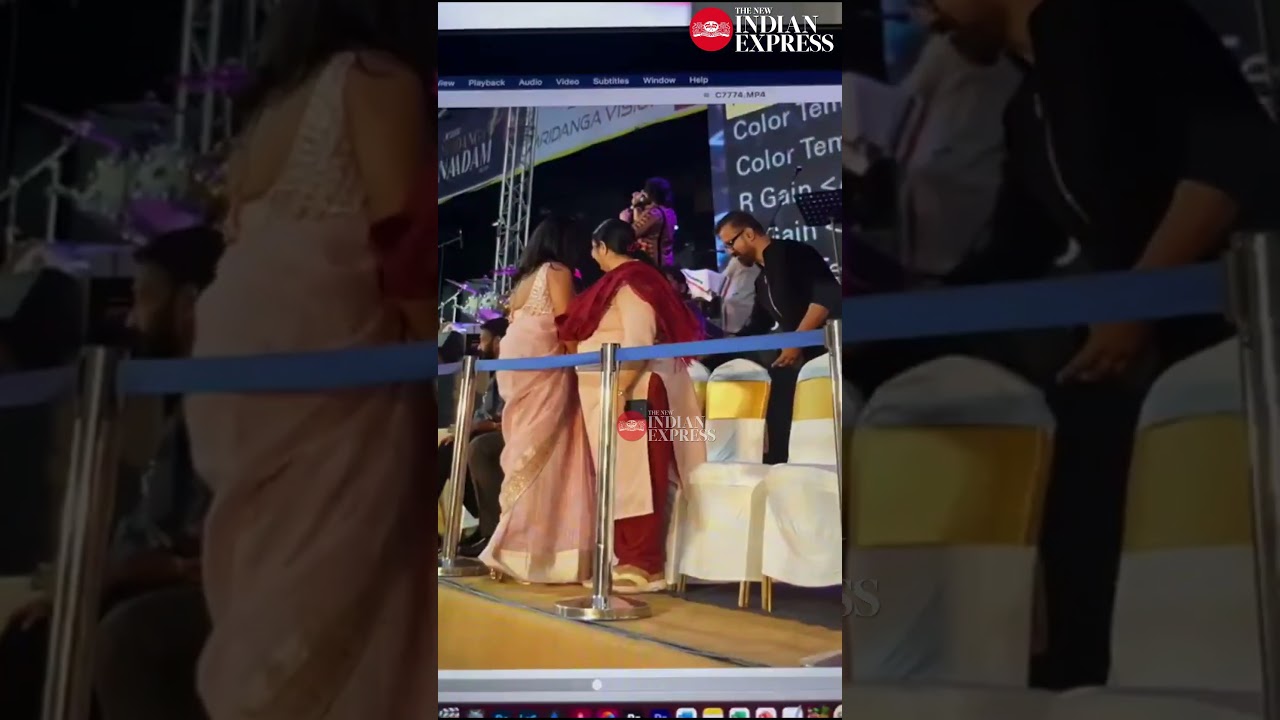 Video of Uma Thomas falling off the gallery in the Kaloor JLN stadium | #Accident #Kaloor #Kochi