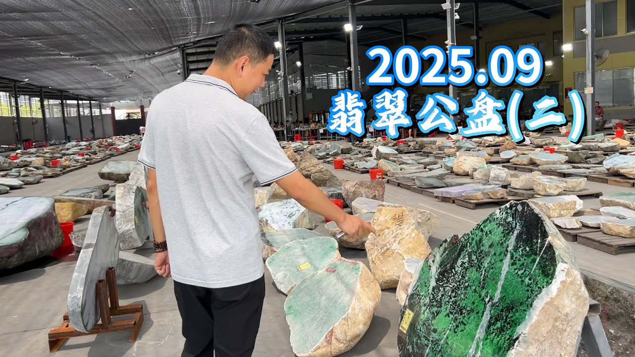 2025年翡翠公盘：真正一刀富的石头! #翡翠 #jewelry #jade #也木西翡翠