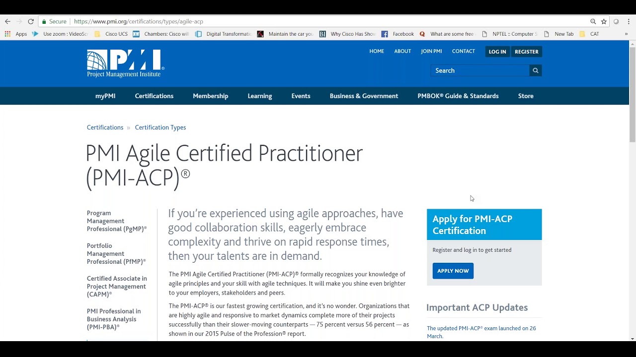 PMI-ACP® Agile Certified Practitioner Training