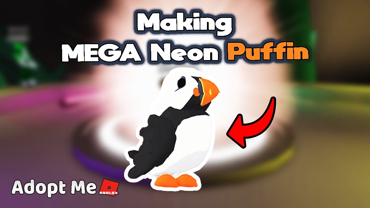 Making A MEGA NEON PUFFIN in Adopt Me | Adopt Me Mega Neon