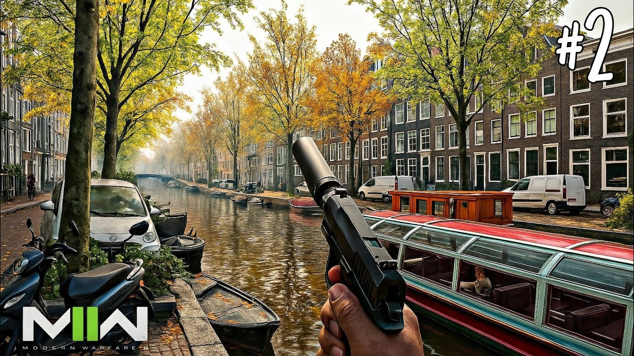 COD Modern Warfare 2 Amsterdam Mission in 4K - The Most Beautiful Mission EVER!