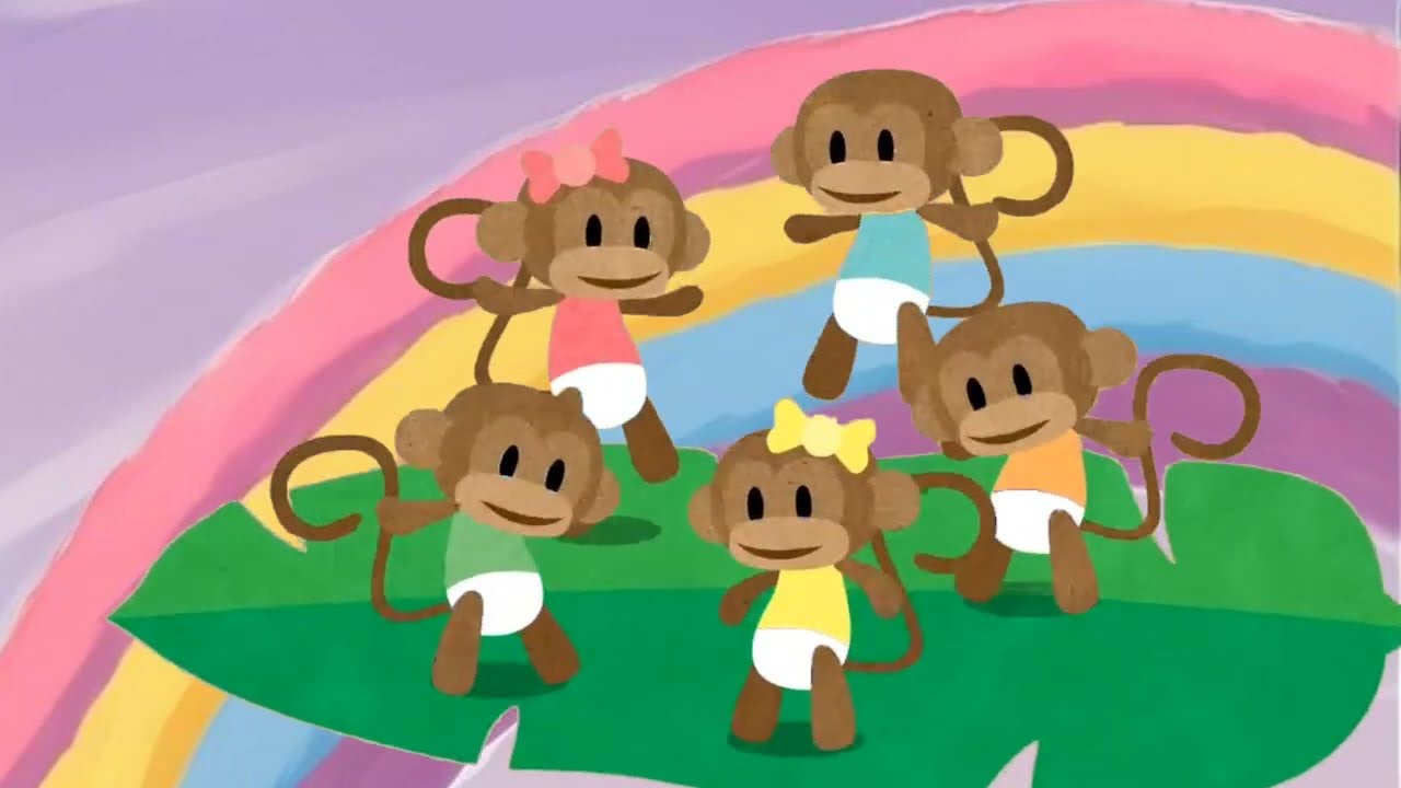 five little monkeys jumping on a bed | kids poem | nursery rhymes #poems #kidssong