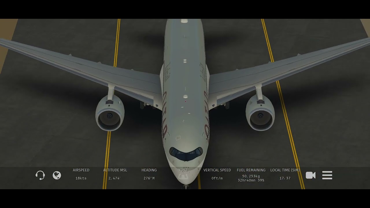 Infinite Flight Airbus A350-900 Qatar Airways Doha to Sao Paulo Guarulhos Full Landin#infiniteflight