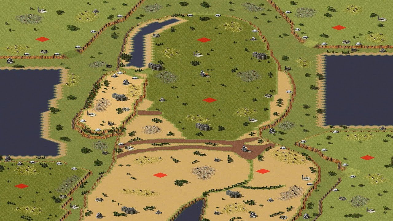 Геймплей Red Alert 2 - Красотка 29 (7 против 1 + супероружие)