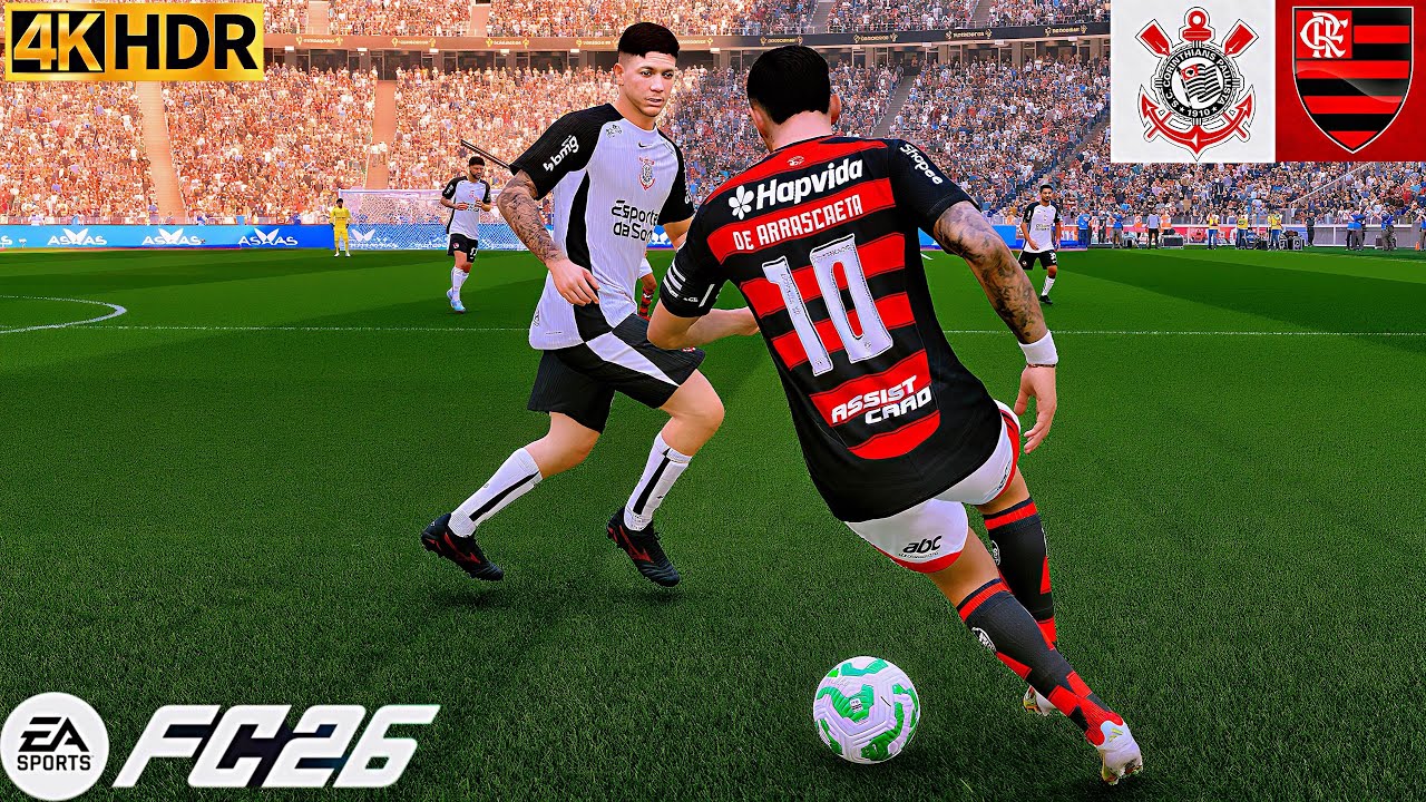 FIFA 26 - Corinthians vs Flamengo | Gameplay PC [4K 60FPS] Ultra Realista.