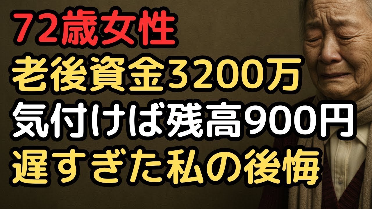 老後資金3200万円がゆっくり消えていく恐怖…気づいた時には残高900円、72歳女性の後悔