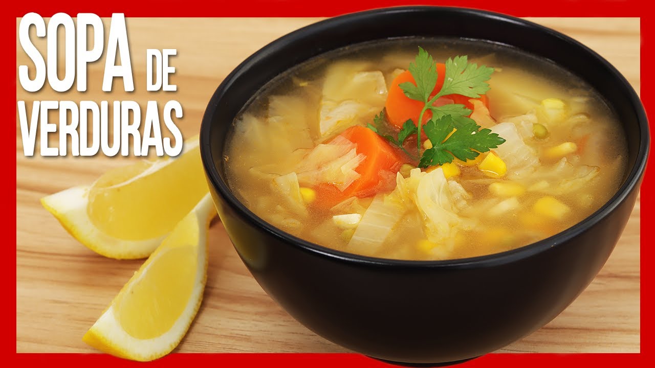 😋 C&oacute;mo Hacer SOPA DE VERDURAS Casera ► Receta Saludable con 🥕🌽🥔🧄 y +