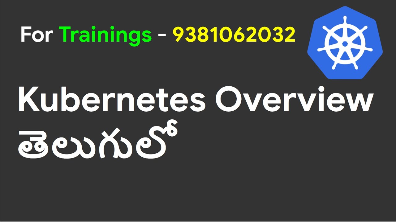 Kubernetes Overview in Telugu for absolute beginners