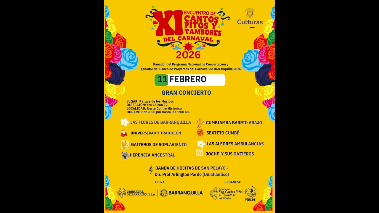 XI Encuentro de Cantos, Pitos y Tambores del Carnaval 2026
