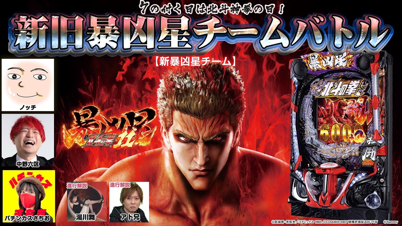 7の付く日は北斗神拳の日！ 新旧暴凶星チームバトル【新暴凶星チーム】