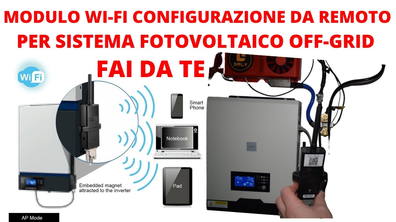 WI-FI MODULO SENZA FILI RS232 MONITORAGGIO REMOTO INVERTER IBRIDO CONTROLLO  A DISTANZA OFF-GRID