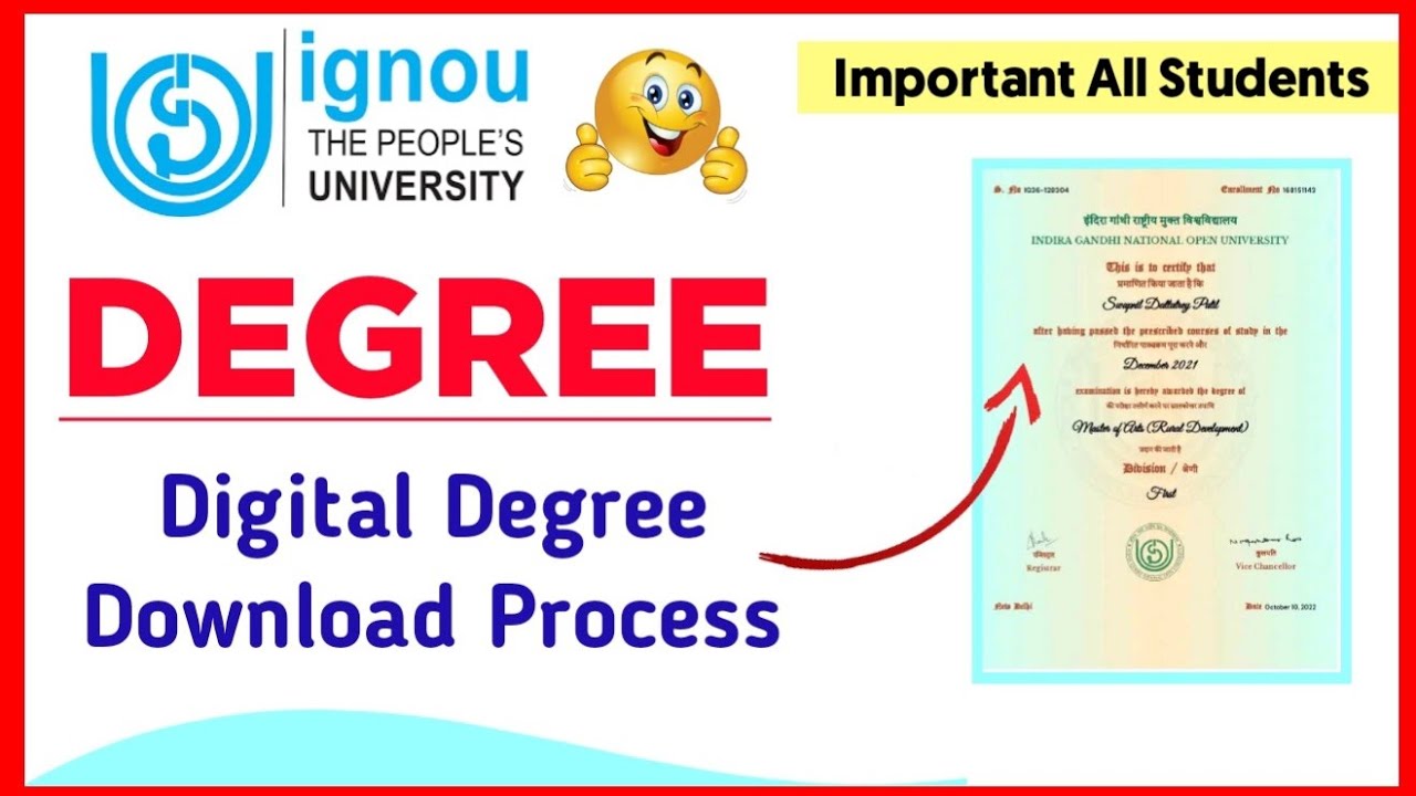 How To Download IGNOU Digital Degree | IGNOU Digital Degree Download Process | IGNOU Degree Download