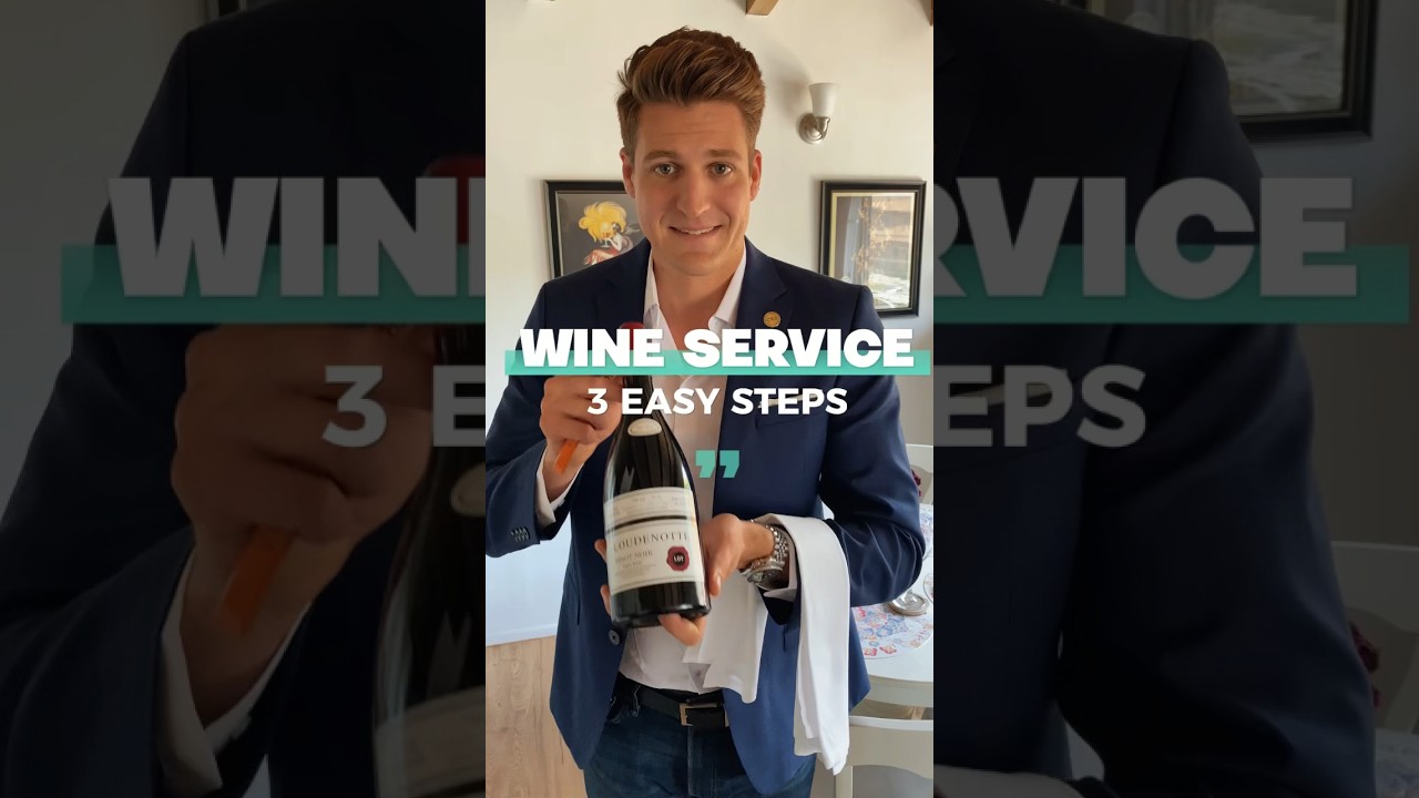 Serve wine like this 🍷#hospitality #waiter #bartender #advice #tips #gratuity #money  #consulting