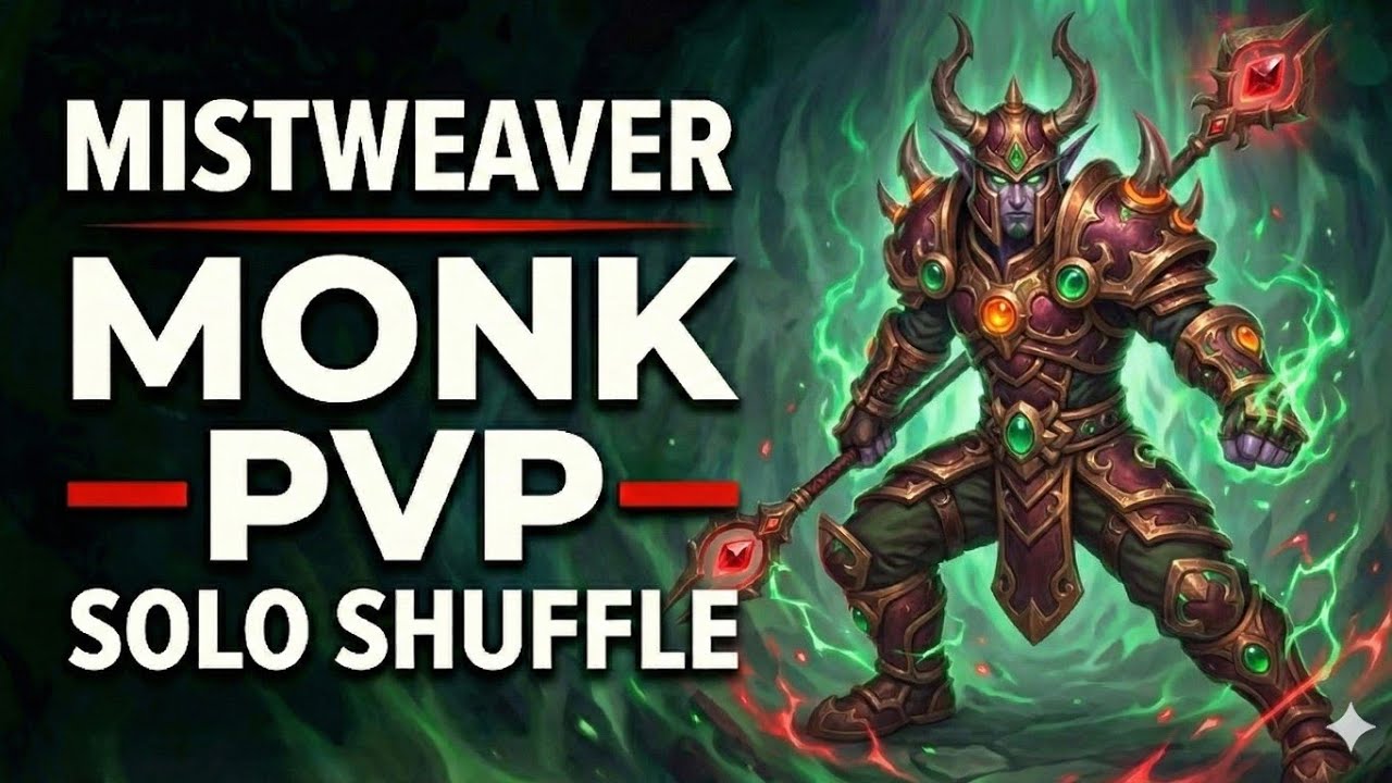 Solo Shuffle PUSH 🚀 Mistweaver Monk 1.9k | PvP Talents & Gameplay - Midnight pre-patch
