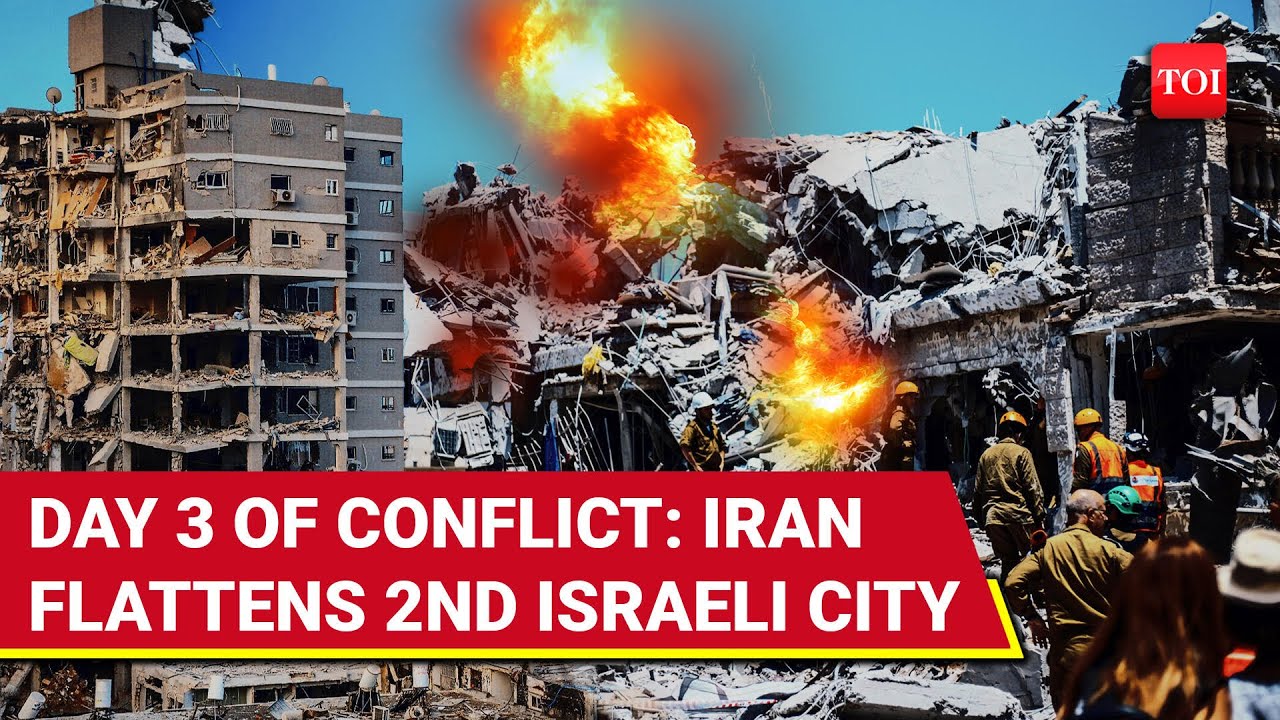 Iran's 100+ Ballistic Missile Barrage DESTROYS 2nd Israeli City | Watch Chilling Footage Of Bat Yam