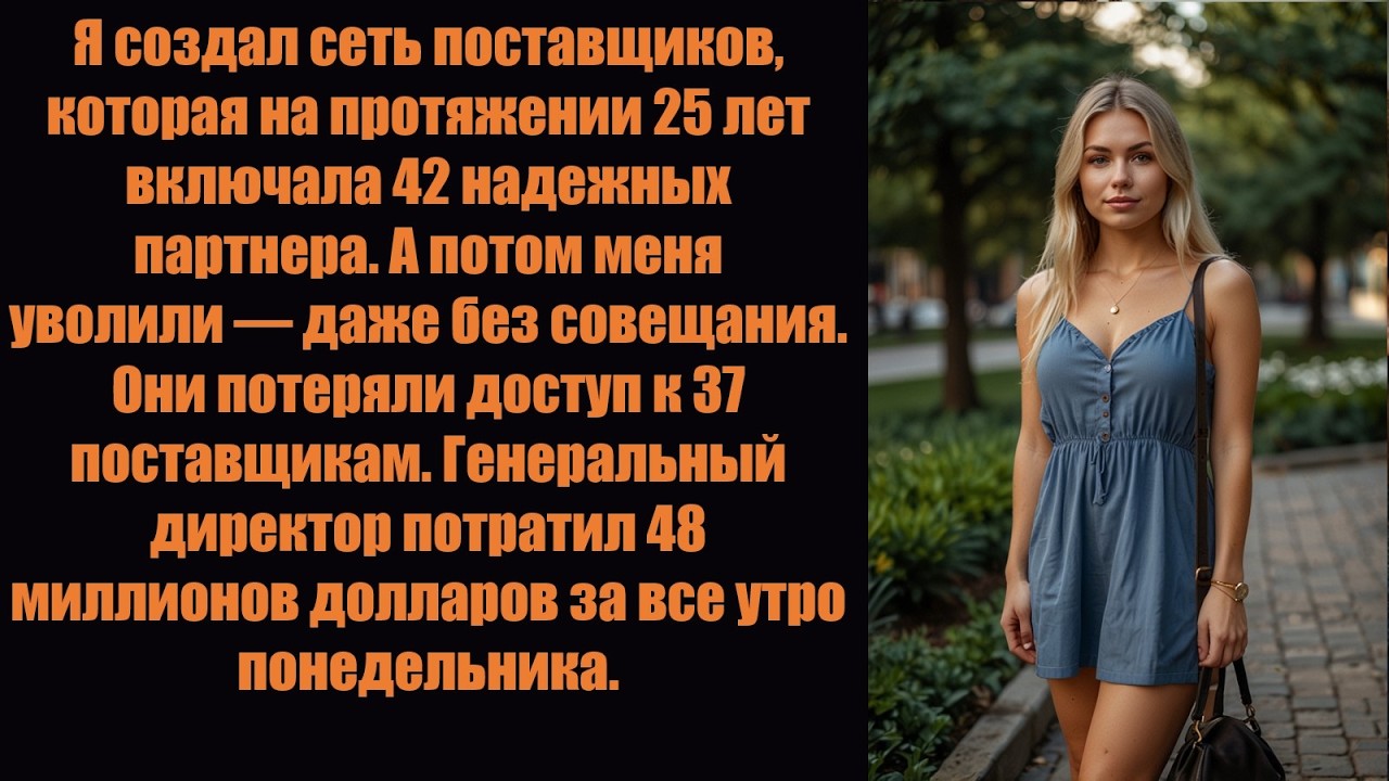 Меня уволили после 25 лет верной работы — затем 37 поставщиков замолчали, и генеральный директор за.