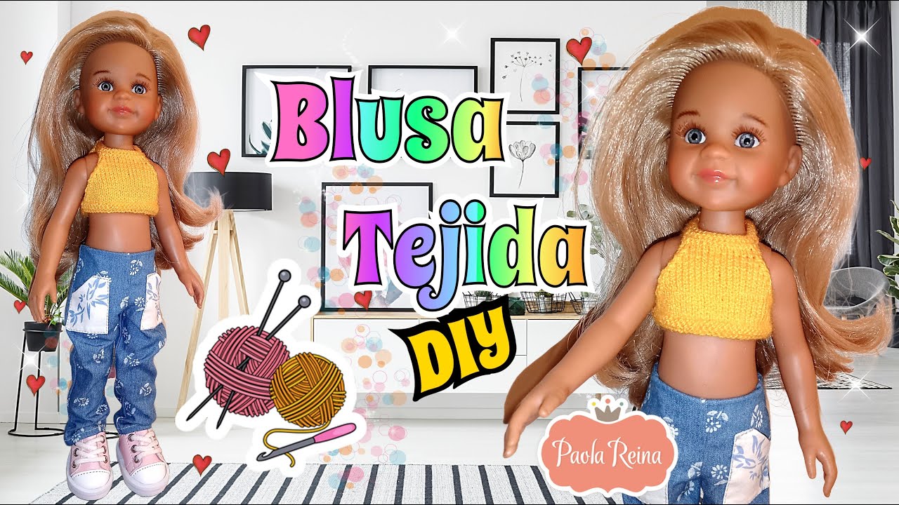 CAMISETA TEJIDA para MUÑECAS Paola Reina