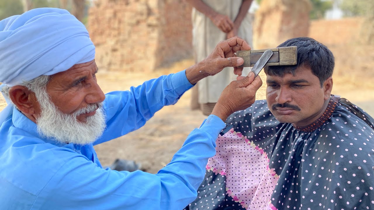 Asmr fast shaving with barber is old [part813]