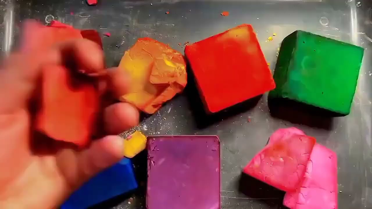 Colourful Dyed Gym chalk Crumbling 