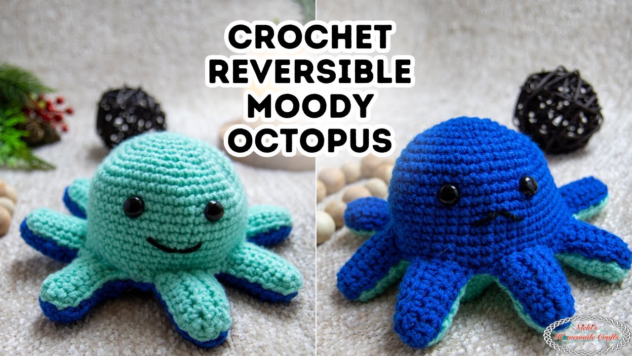 How to CROCHET Moody Octopus - Reversible! - December 10th of the Advent Calendar MCAL