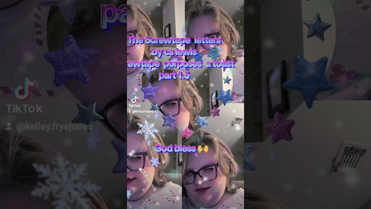 THE SCREWTAPE LETTERS BY CS LEWIS. SCREWTAPE PURPOSES  A TOAST. 