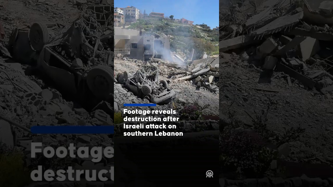 Dramatic footage reveals destruction after Israeli attack on southern Lebanon