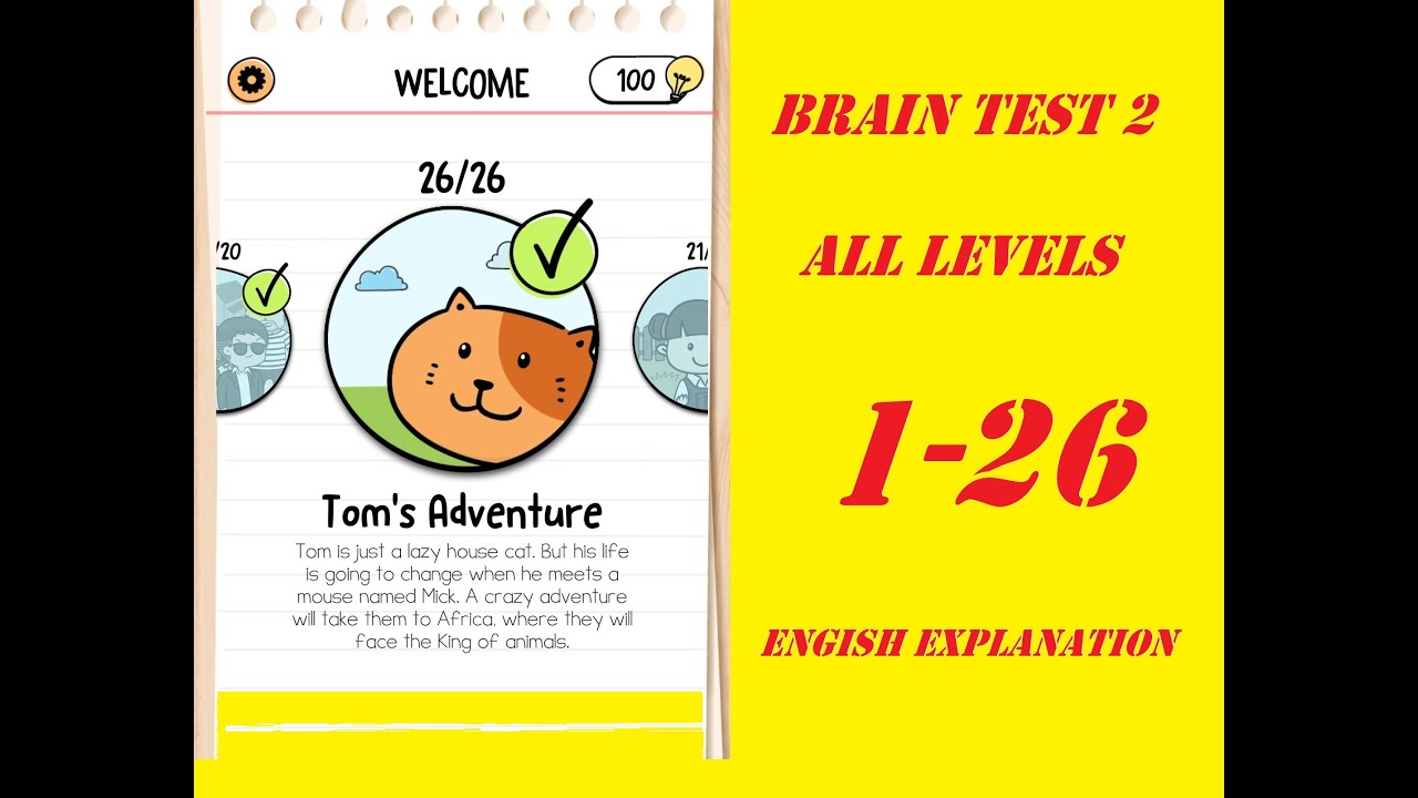 Brain Test2 Tom's Adventure All Levels Walkthrough English Explanation