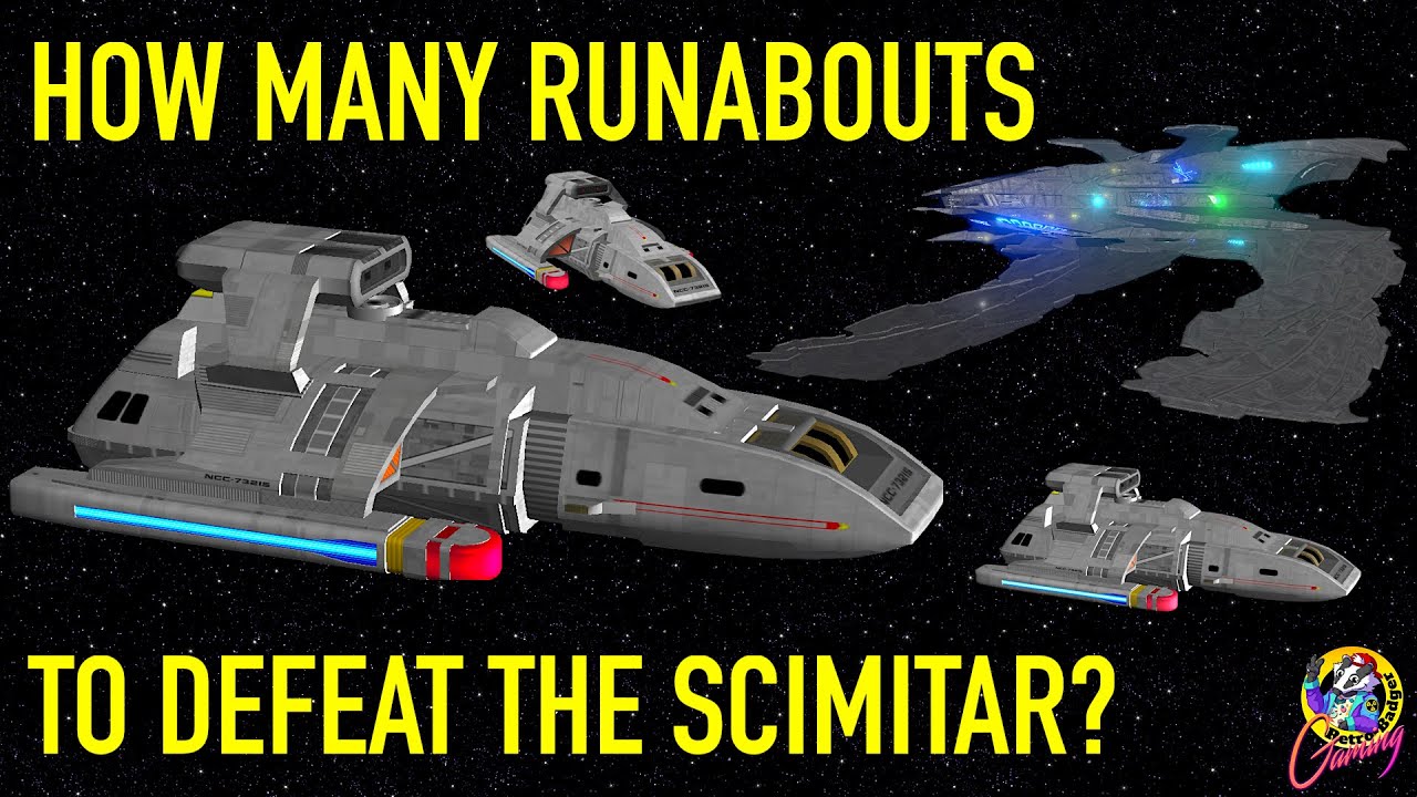 A Fleet Of Runabouts VS The Reman Scimitar! #startrek #starships #startrekbridgecommander