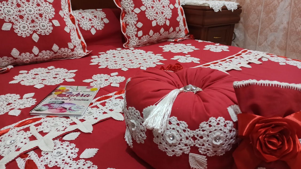 drap au crochet rouge💓 درا بالكروشي 💓💓بلون الحب أجمل درا لليلة العمر🥰مع 💯التمن اكيد
