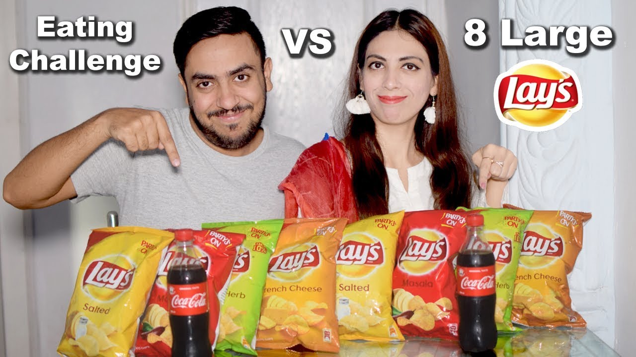 8 Large Lays Chips Eating Challenge | Food Eating Competition | Life With Amna