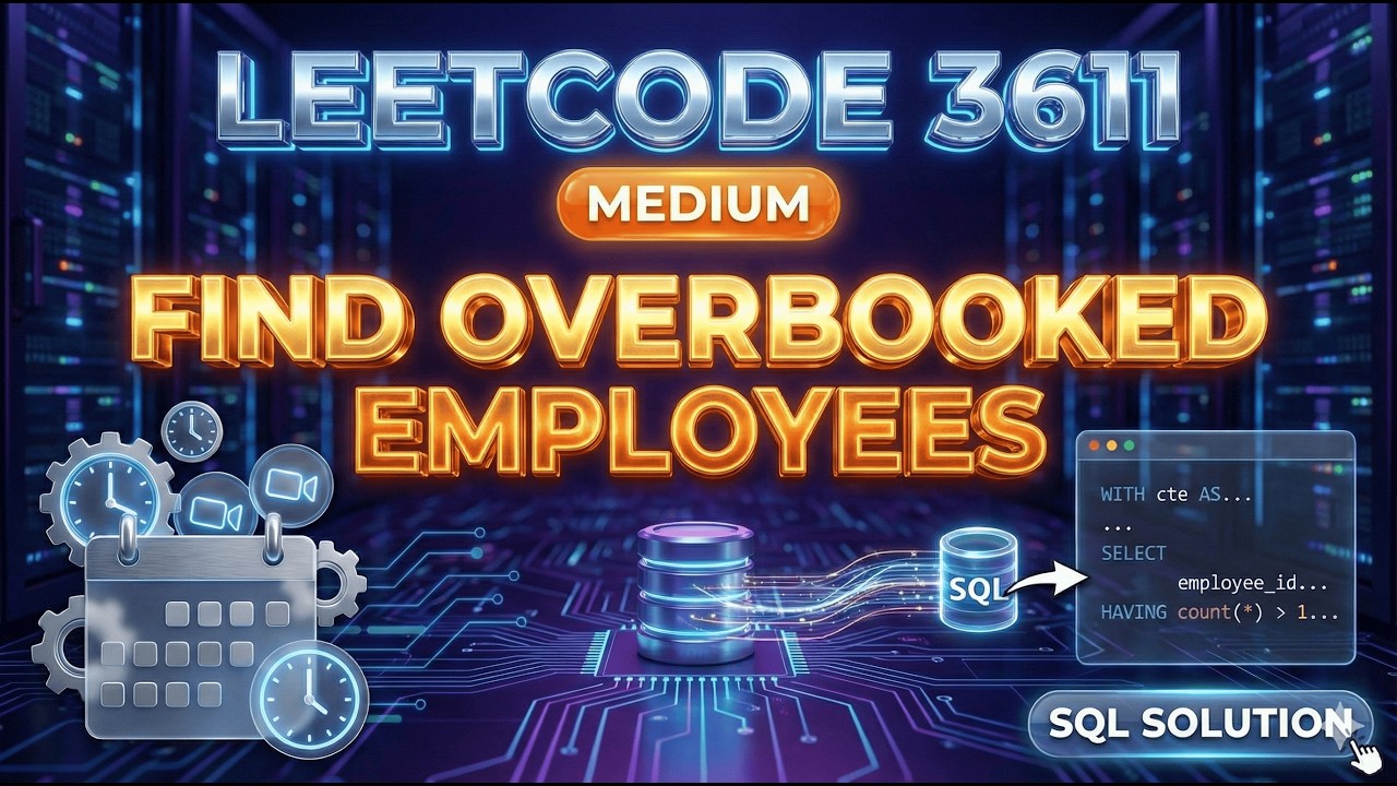 Find Overbooked Employees | SQL Window Functions & Aggregation (LeetCode 3611 – Medium)