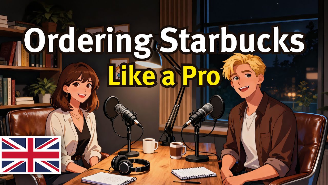 Ordering Starbucks in English Like a Pro ☕️ Simple Phrases for Beginners | Easy English Conversation