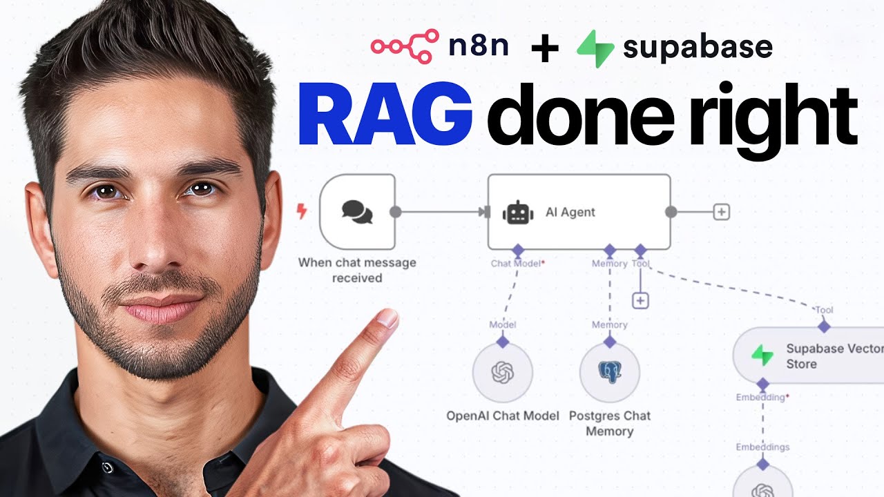 EASY RAG in N8N - Setup Supabase in 10 min for Beginners