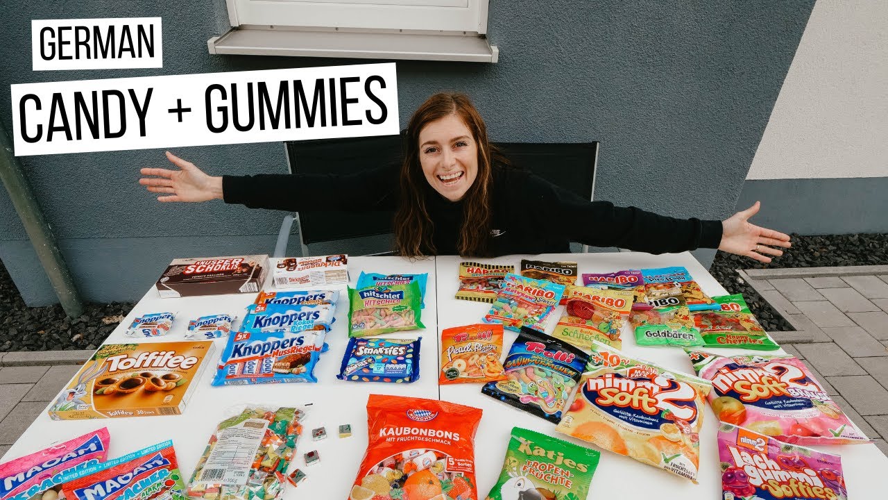 American's Taste Test German GUMMIES + CANDY! | Haribo, Trolli, Knoppers, Toffifee + Many More! 🇩🇪