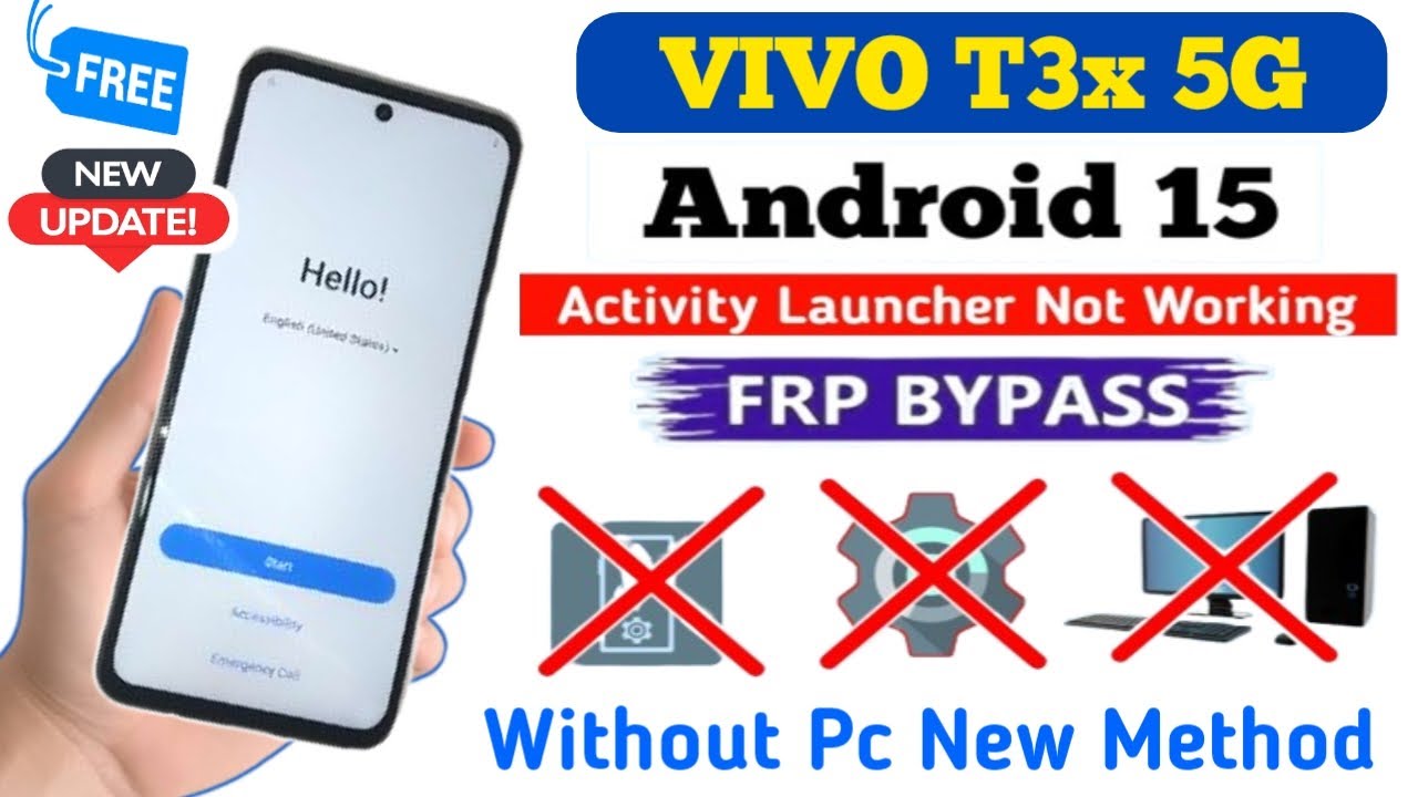 Vivo T3x 5g Frp Bypass Android 15 | Latest Security | Vivo T3x 5g Frp/Google Account Bypass 2026 |