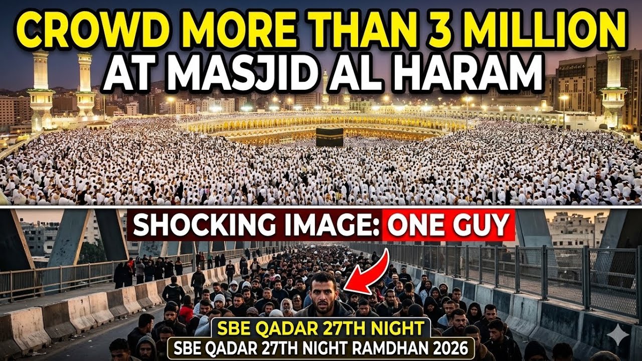 27th sbe qadar night ramdhan 2026 at masjid al haram 🕋 over fly over gaaza makkah #makkah #kaaba 