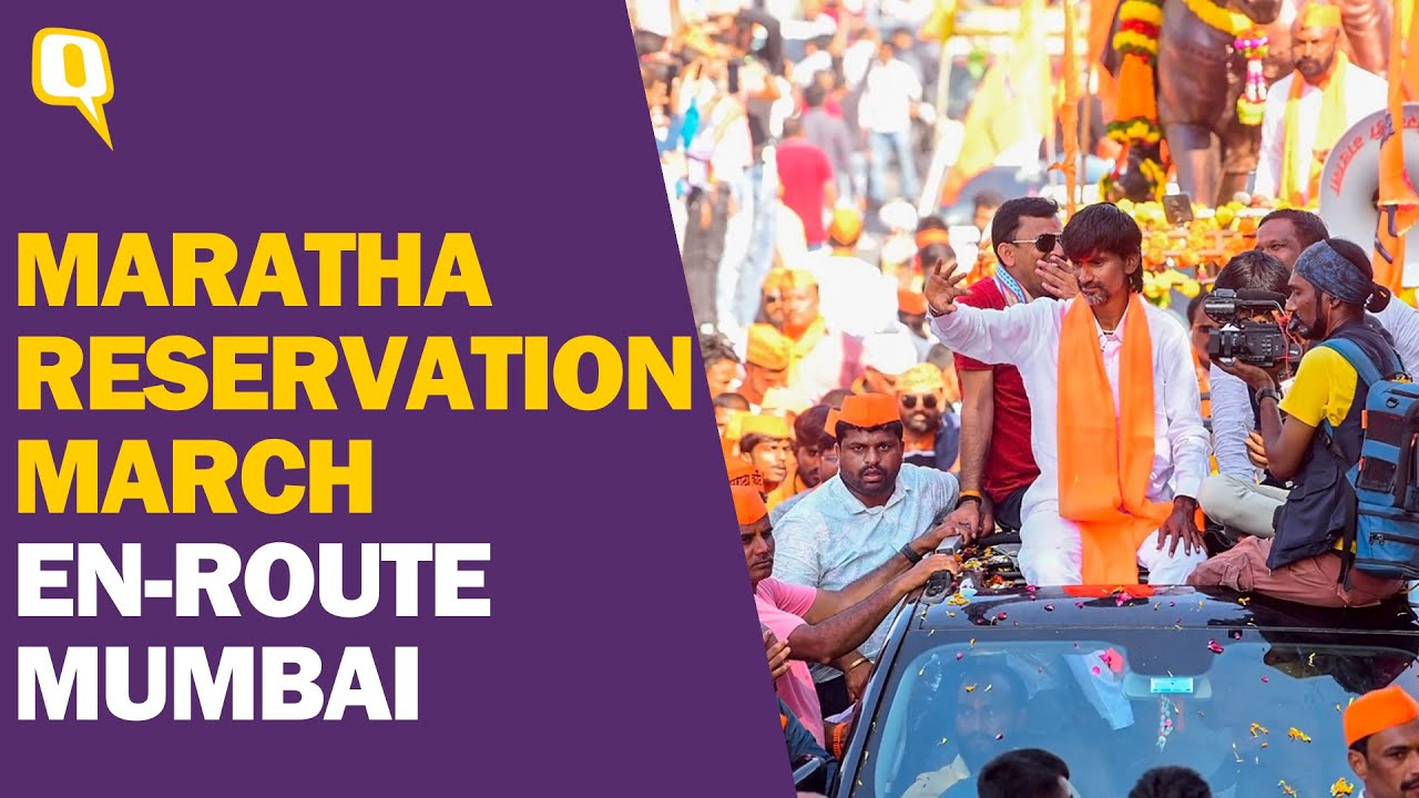 Maratha Quota March En-Route Mumbai, Thousands Headed to Azad Maidan | The Quint