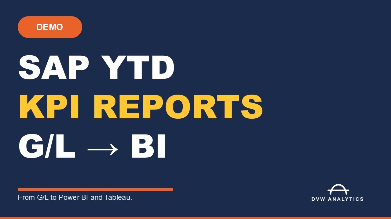 Year-to-Date KPI Reporting in SAP with Alteryx and DVW Analytics