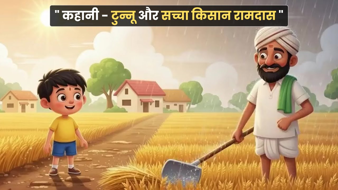 टुन्नू और सच्चा किसान रामदास 🌾 | बच्चों की नैतिक कहानी | Moral Story for Kids in Hindi