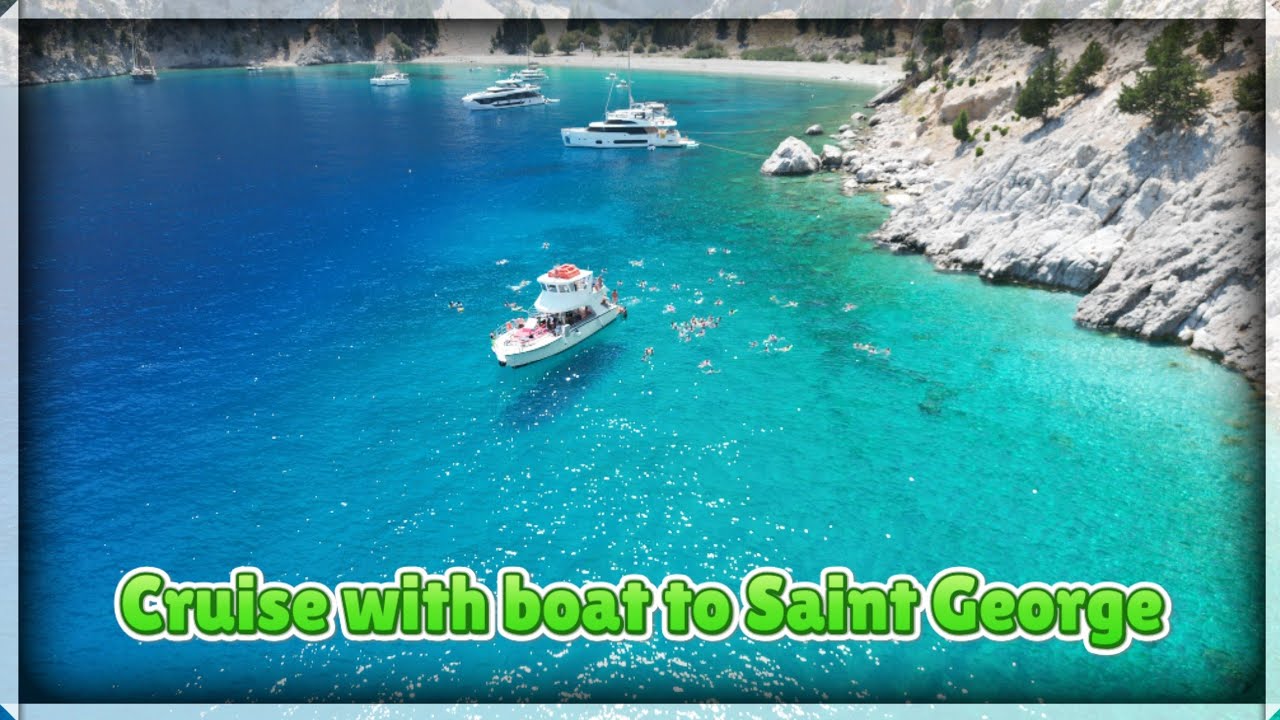 Cruise with boat to Saint George from Symi Rhodes 🇬🇷Zatoka św Jerzego z Symi Rhodes Janek włóczykij 