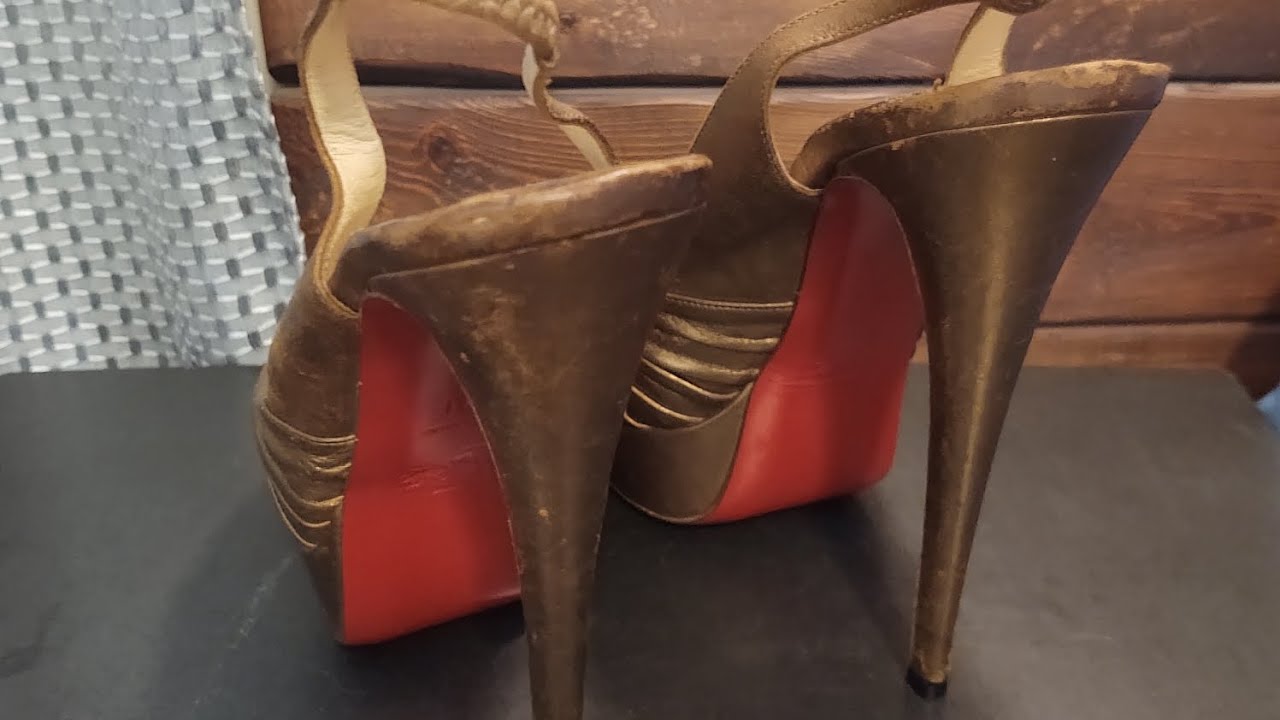 Changing crossdresser heels!! Louboutin