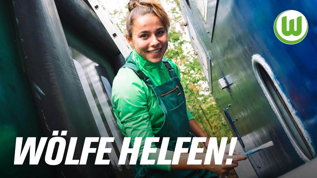 100% Einsatz auch neben dem Platz 🐺 | Wölfe beim „Wir für euch“-Tag